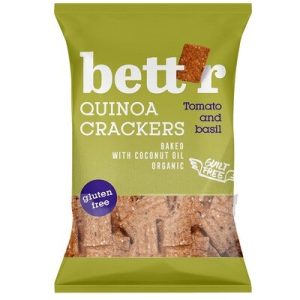 Crackers cu quinoa, rosii si busuioc bio 100g Bettr
