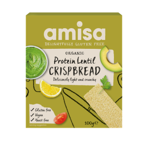 Crispbread proteic cu linte bio 100g Amisa
