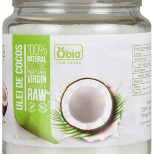 Ulei de cocos virgin presat la rece raw bio 202g/220ml Obio
