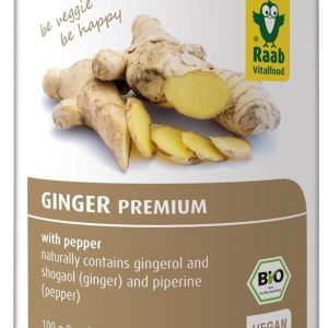 Pudra de ghimbir cu piper premium bio 100g Raab