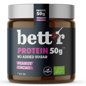 Crema proteica de arahide si cacao bio 250g Bettr