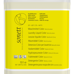 Detergent lichid pentru rufe colorate cu menta si lamaie ecologic 10l Sonett