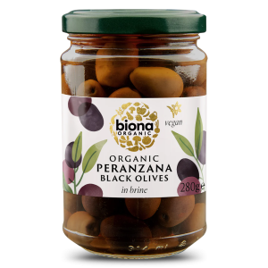 Masline negre peranzana in saramura bio 280g Biona
