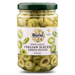 Masline verzi italine feliate in saramura bio 280g Biona