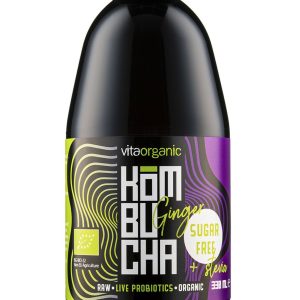 Kombucha cu ghimbir indulcita cu stevia bio 330ml Vita Organic