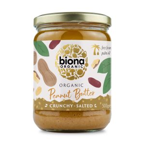 Crema de arahide crunchy bio cu sare 500g Biona