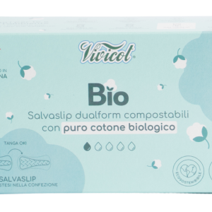 Protej slip dual form din bumbac compostabil ecologic 1 picatura 35buc Vivicot