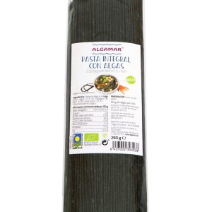 Spaghetti integrale din grau dur cu alge bio 250g Algamar