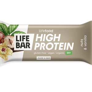 Baton proteic cu nuci si vanilie bio 40g Lifebar