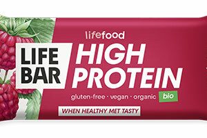 Baton proteic cu zmeura bio 40g Lifebar