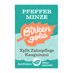 Guma de mestecat cu menta 20 drajeuri 28g Birkengold