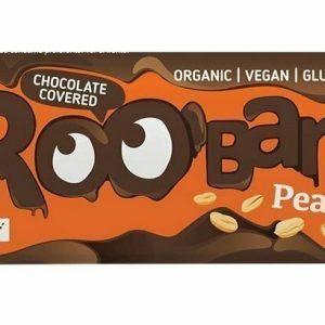 Baton cu arahide invelit in ciocolata bio 30g Roobar