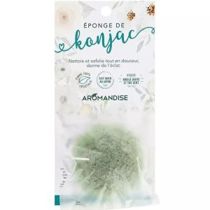 Burete din konjac cu argila verde si ceai verde Aromandise