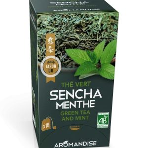 Ceai verde sencha cu menta bio 18dz x 2g 36g Aromandise