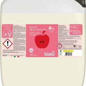 Detergent lichid pentru rufe albe si colorate cu mere rosii ecologic 5l Biolu