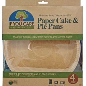 Forme de copt rotunde din hartie nealbita pentru tarte 4buc If You Care