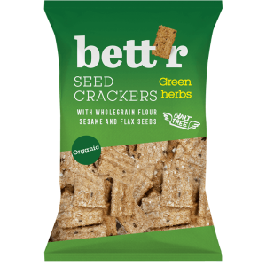 Crackers integrali cu ierburi bio 150g Bettr