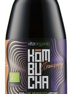 Kombucha cu capsuni bio 330ml Vita Organic
