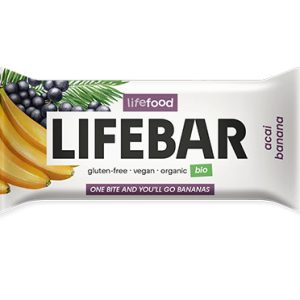 Baton cu acai si banane bio 40g Lifebar