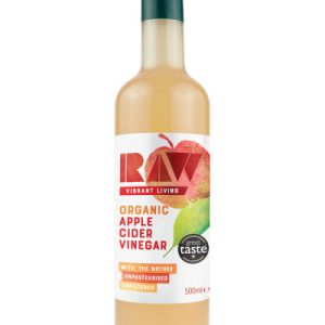 Otet din cidru de mere nefiltrat bio 500ml Raw Health