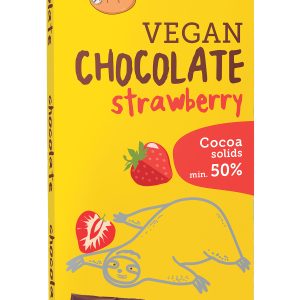 Ciocolata cu capsuni bio 80g Super Fudgio