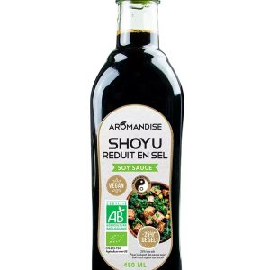Sos de soia shoyu cu continut redus de sare bio 480ml Aromandise