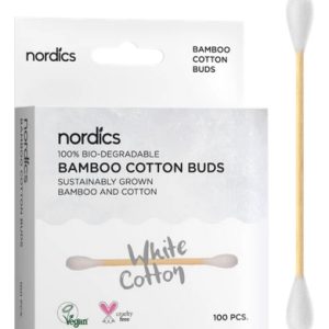 Betisoare din bumbac si bambus 100buc- alb Nordics