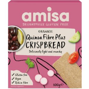 Crispbread cu quinoa fibre plus bio 100g Amisa