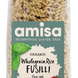 Fusilli din orez integral bio  500g Amisa