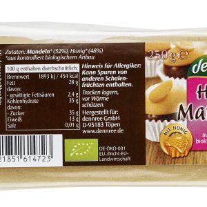 Martipan cu miere bio 250g Dennree