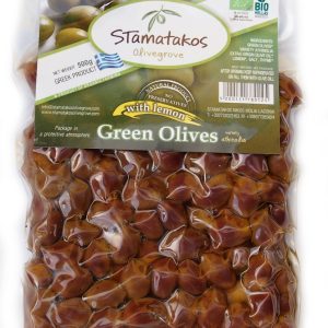 Masline verzi vidate bio 500g Stamatakos Olivegrove