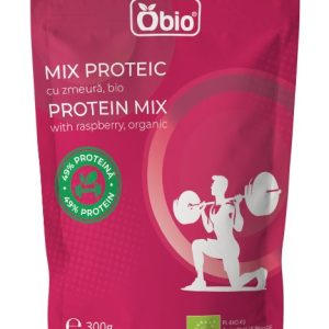 Mix proteic cu zmeura bio 300g Obio