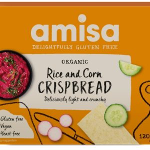 Crispbread din orez si porumb bio 120g Amisa