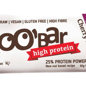 Baton proteic cu cirese si maca bio 60g Roobar