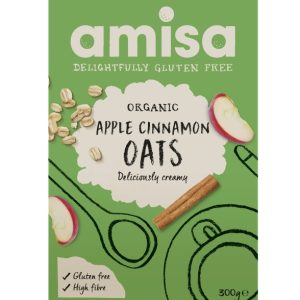 Porridge din ovaz cu mar si scortisoara bio 300g Amisa