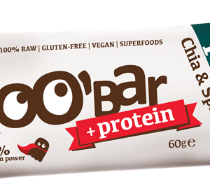 Baton proteic cu chia si spirulina bio 60g Roobar